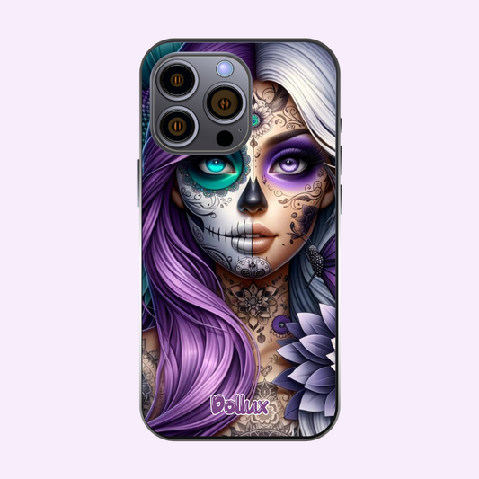 Purple Skellie Babe iPhone Case